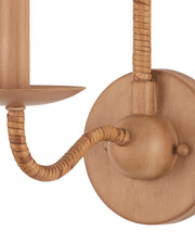 Saxon 1-Light Wall Sconce in Natural / Saddle Tan