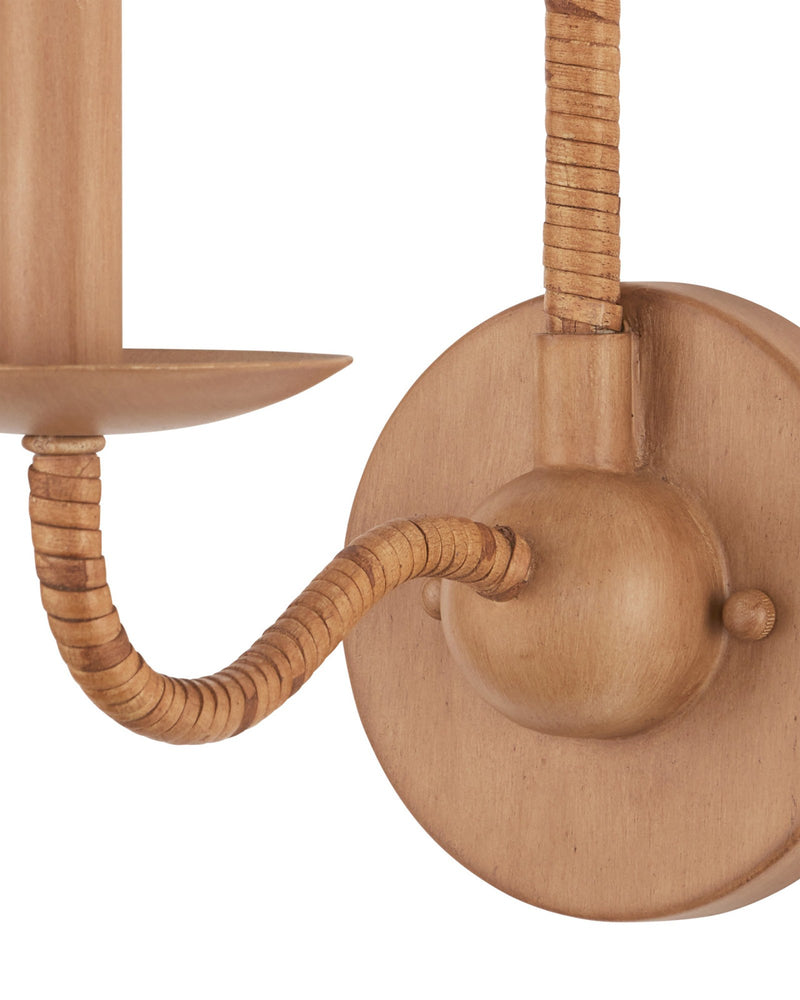 Saxon 1-Light Wall Sconce in Natural / Saddle Tan