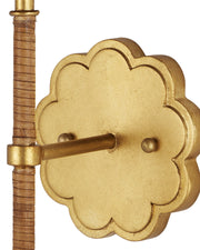 Savoie Wall Sconce in Contemporary Gold Leaf / Natural