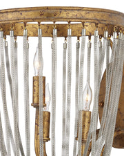 Lucien 3-Light Wall Sconce in French Gold Leaf / Iron