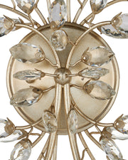 Forget-Me-Not 2-Light Wall Sconce in Clear / Silver Leaf