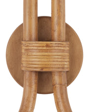 Samsara 2-Light Wall Sconce in Natural / Saddle Tan