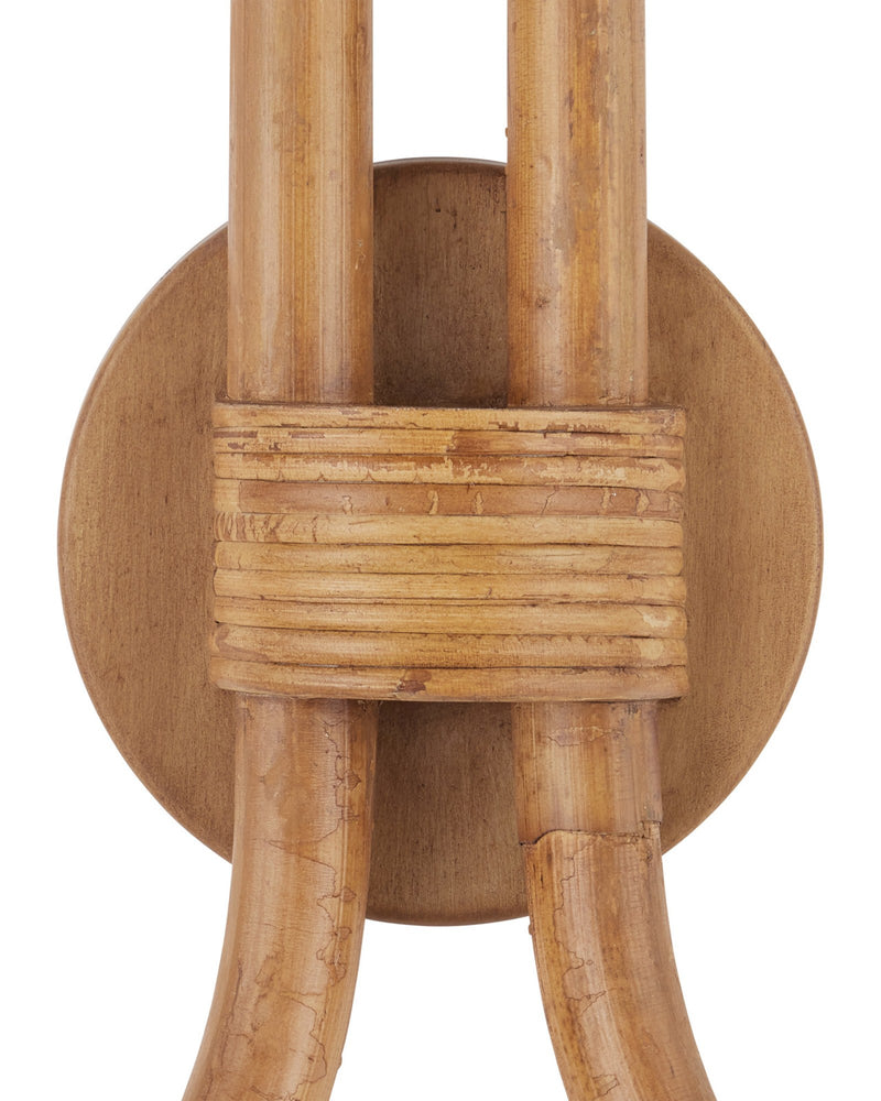 Samsara 2-Light Wall Sconce in Natural / Saddle Tan