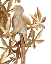 Aviary Left Wall Sconce in Swedish Gold
