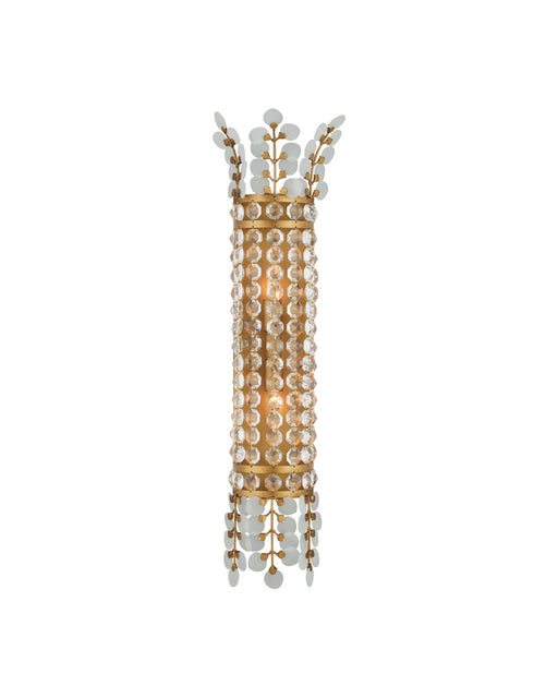 Bradshaw 2-Light Wall Sconce in Frosted / Clear / Brass