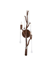Morning Grove 2-Light Right Wall Sconce in Rhine Gold / Clear