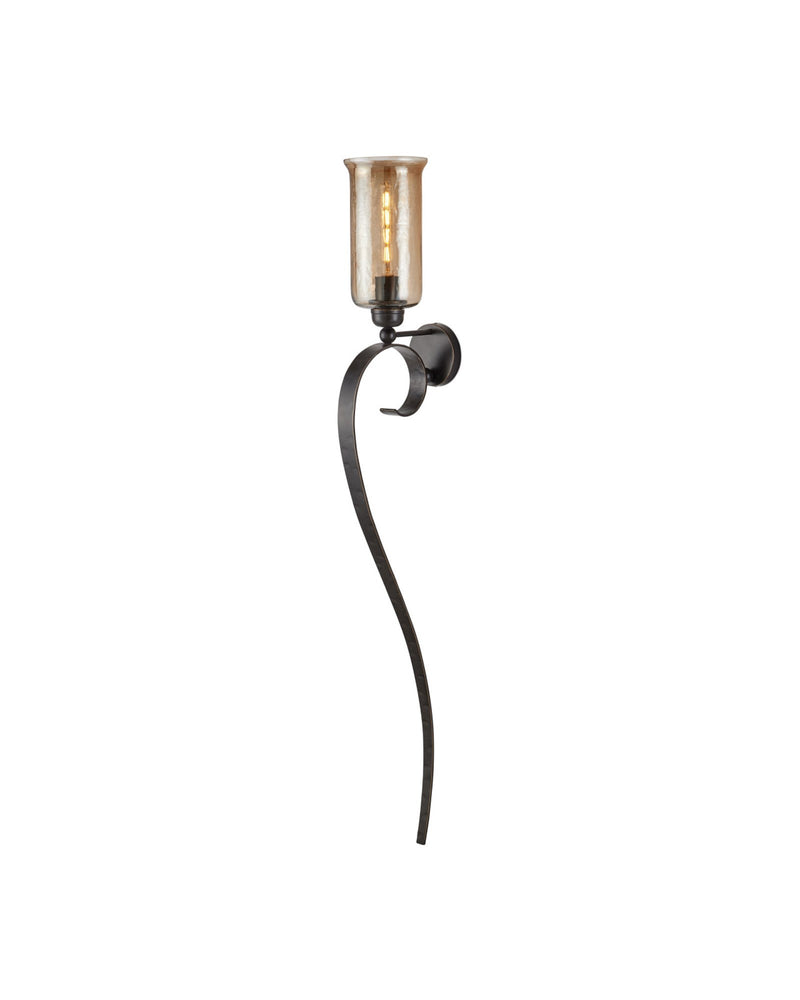 Wemyss Wall Sconce in Gilded Oak / Smoke