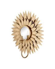 Plumage Wall Sconce in Antique Brass / Mirror