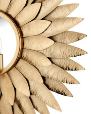 Plumage Wall Sconce in Antique Brass / Mirror