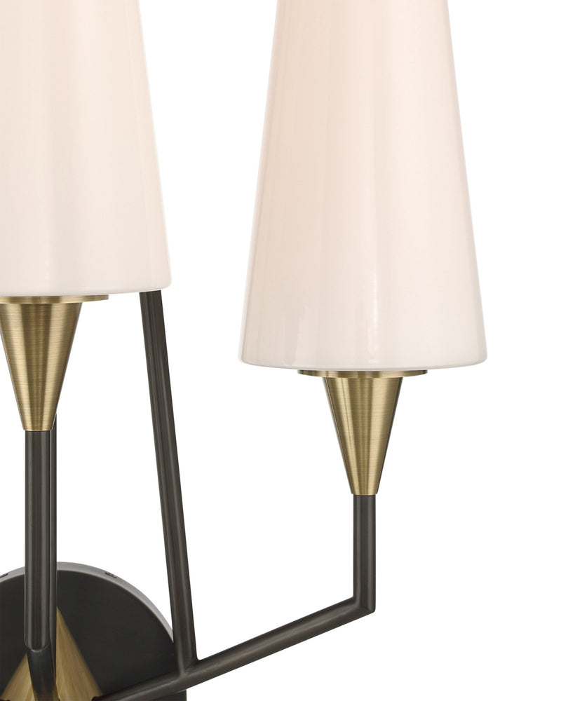 Hennin 3-Light Wall Sconce in Polished Antique Brass / Oil Rubbed Bronze