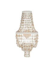 Cybele 2-Light Wall Sconce in Natural / Pearlized White / White