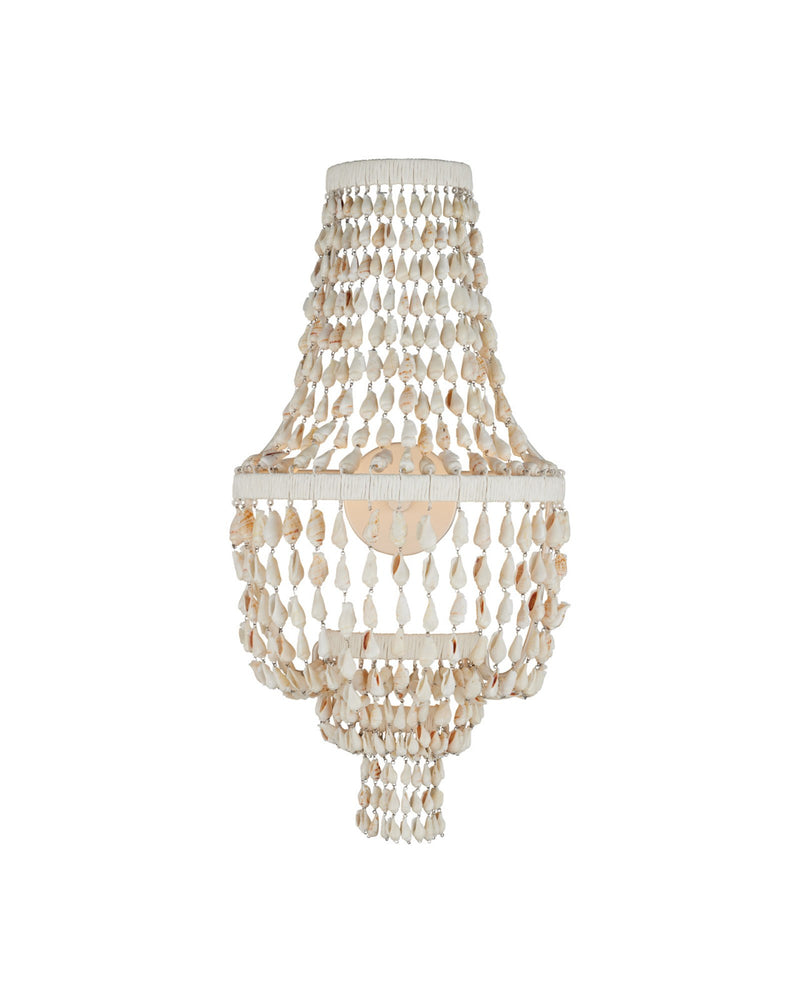 Cybele 2-Light Wall Sconce in Natural / Pearlized White / White