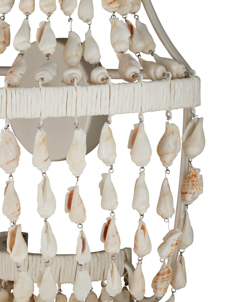 Cybele 2-Light Wall Sconce in Natural / Pearlized White / White