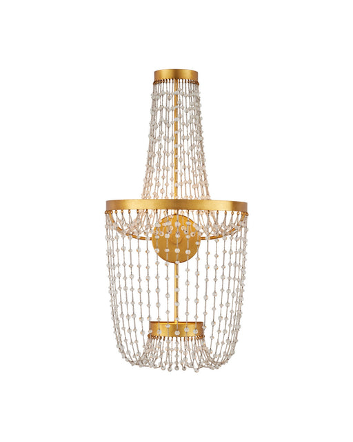 Mademoiselle 2-Light Wall Sconce in Clear / Contemporary Gold Leaf / Contemporary Gold