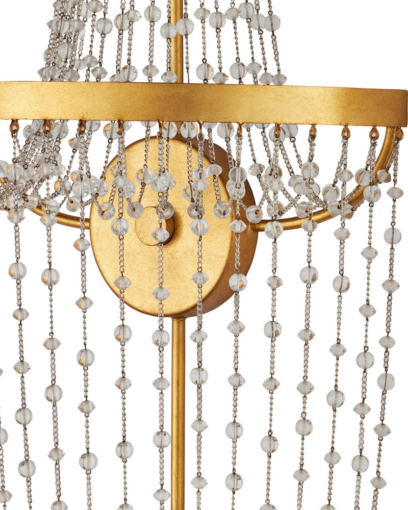 Mademoiselle 2-Light Wall Sconce in Clear / Contemporary Gold Leaf / Contemporary Gold