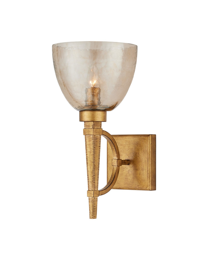 Glistero Wall Sconce in Copper Gold  Luster / Mustard Gold