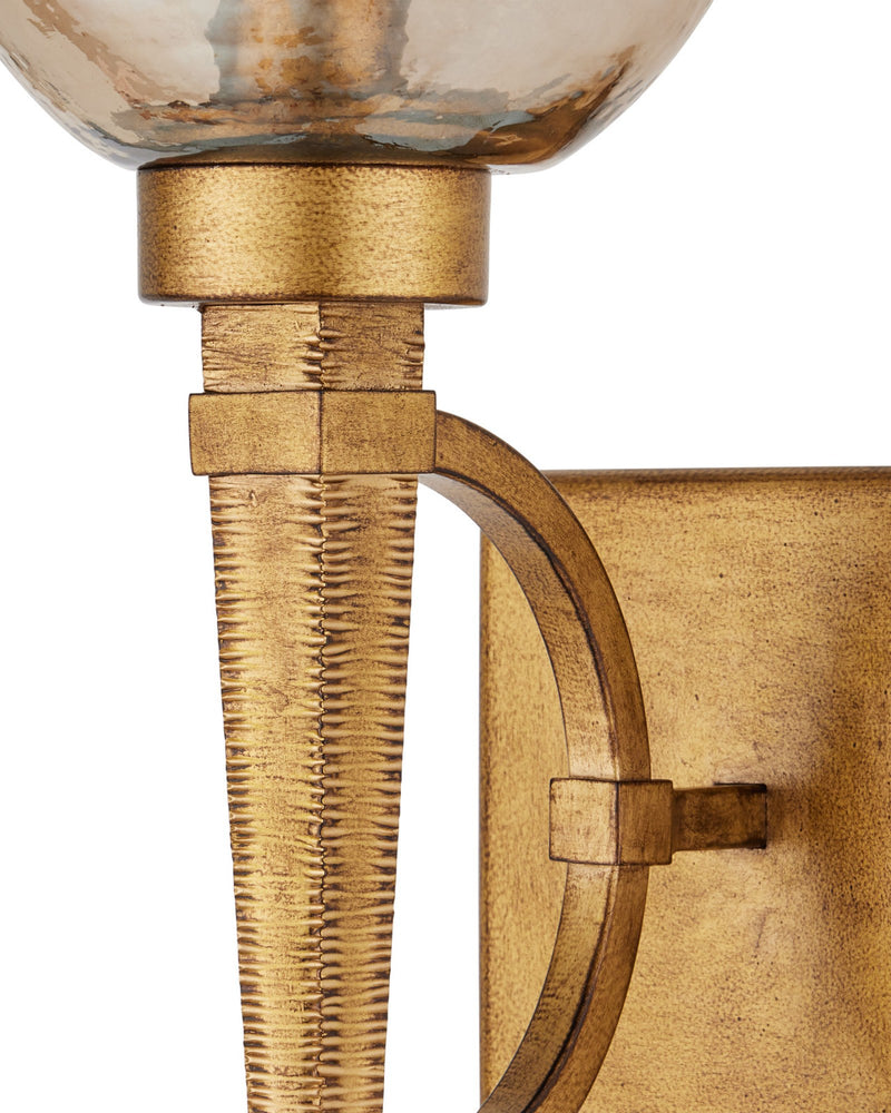 Glistero Wall Sconce in Copper Gold  Luster / Mustard Gold