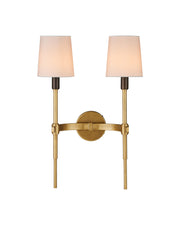 Grigsby 2-Light Wall Sconce in Antique Brass / Bronze