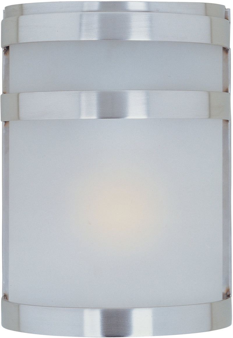Arc 1 Light Outdoor Wall Sconce in Stainless Steel