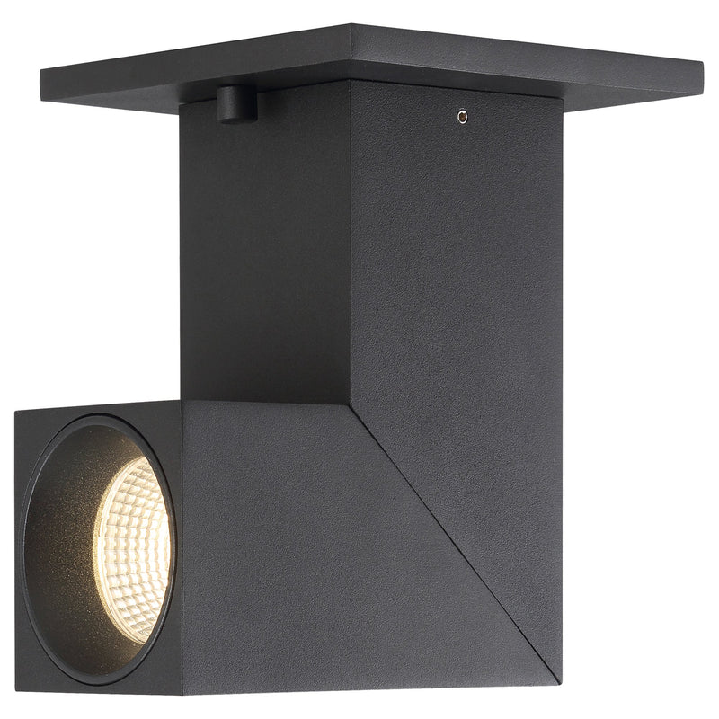 Transformer Dual Voltage LED Spotlight Flush Mount in Black