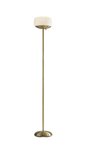 Jessica 2-Light Torchiere Floor Lamp in Antique Brass