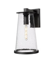 Bar Harbor 1 Light 10" Outdoor Wall Light in Sand Black