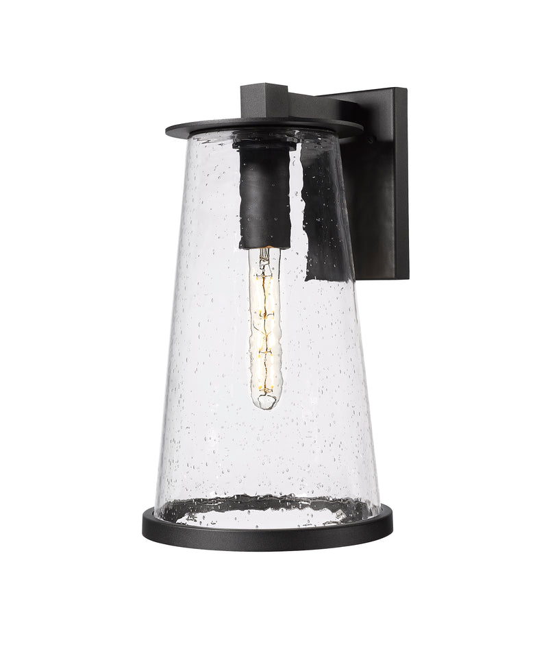 Bar Harbor 1 Light 10" Outdoor Wall Light in Sand Black