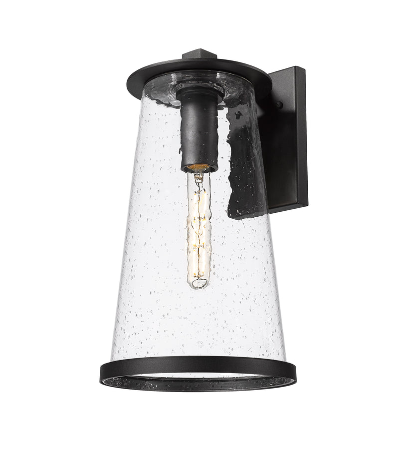 Bar Harbor 1 Light 10" Outdoor Wall Light in Sand Black
