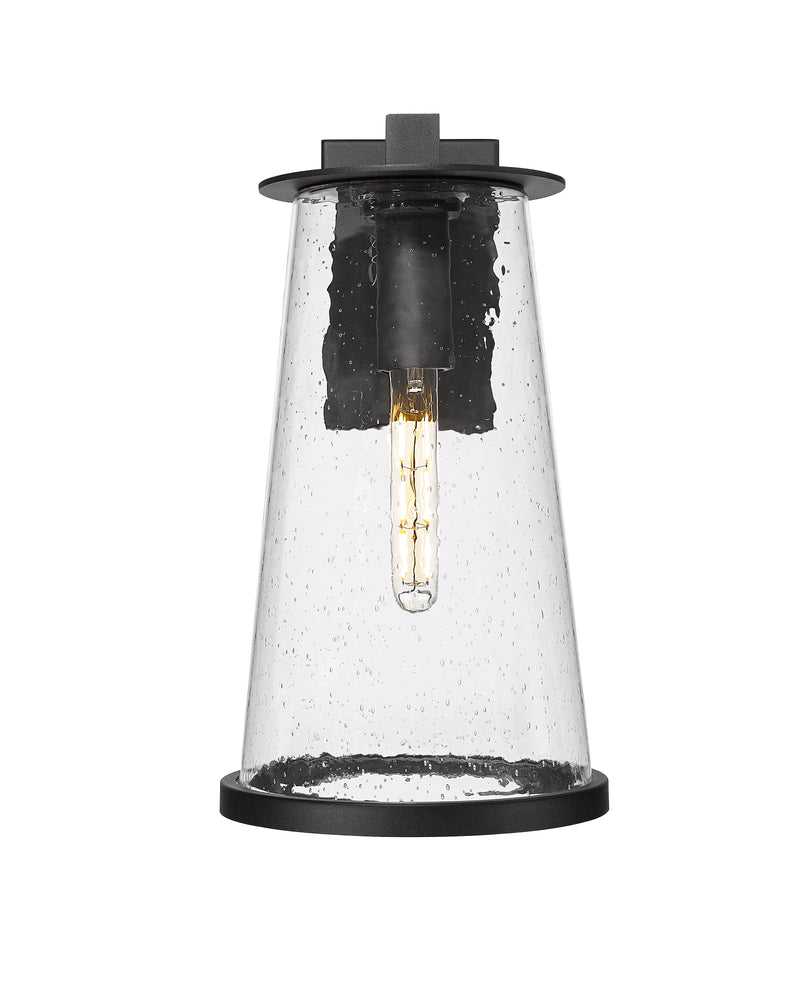 Bar Harbor 1 Light 10" Outdoor Wall Light in Sand Black