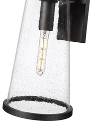 Bar Harbor 1 Light 10" Outdoor Wall Light in Sand Black
