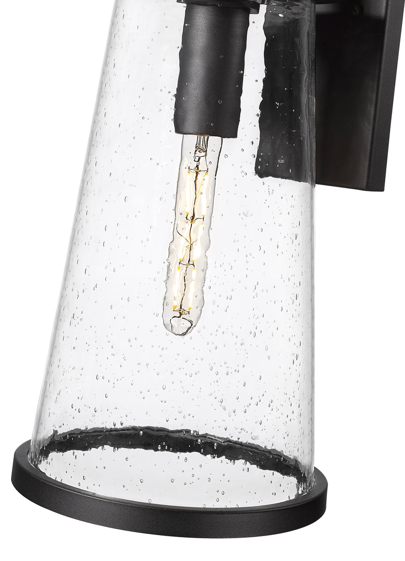 Bar Harbor 1 Light 10" Outdoor Wall Light in Sand Black