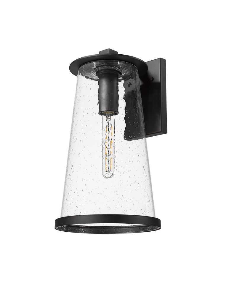 Bar Harbor 1 Light 10" Outdoor Wall Light in Sand Black