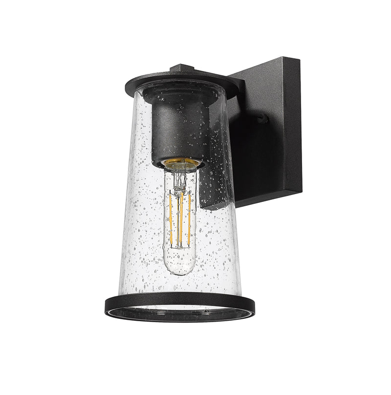 Bar Harbor 1 Light 5" Outdoor Wall Light in Sand Black