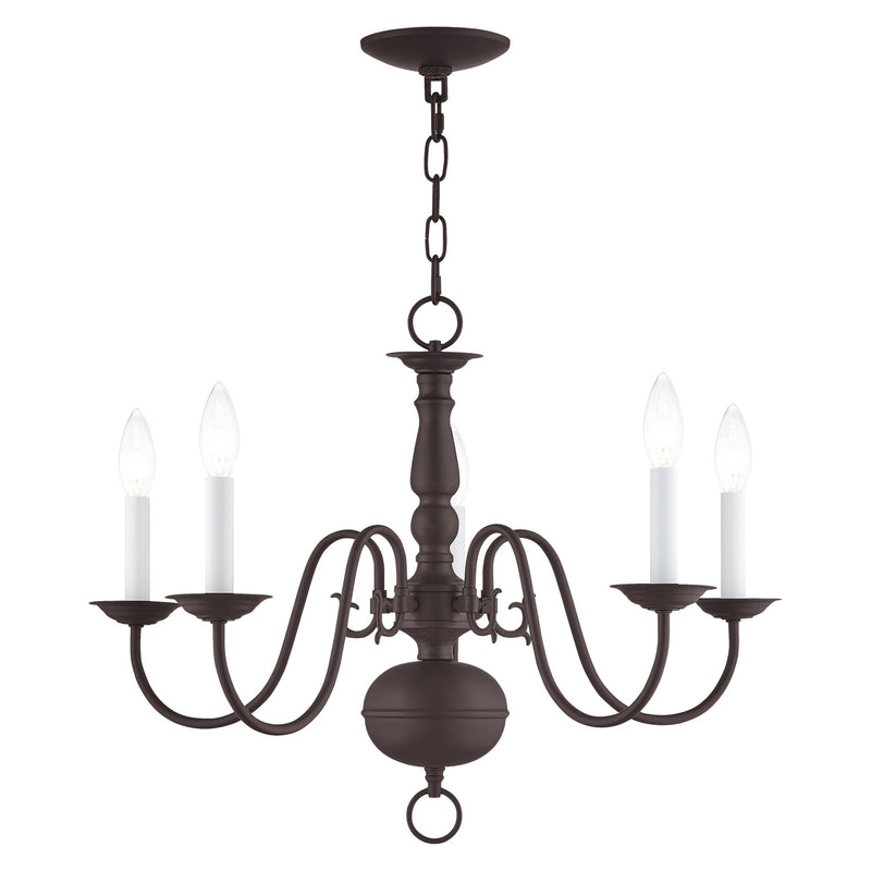 Williamsburgh 5-Light Chandelier in Bronze