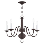 Williamsburgh 5-Light Chandelier in Bronze