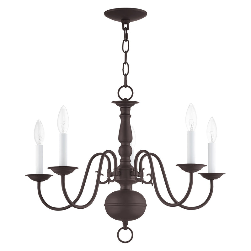 Williamsburgh 5-Light Chandelier in Bronze