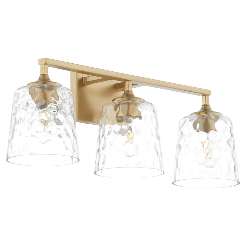 Eldorado 3 Light Vanity in Aged Brass