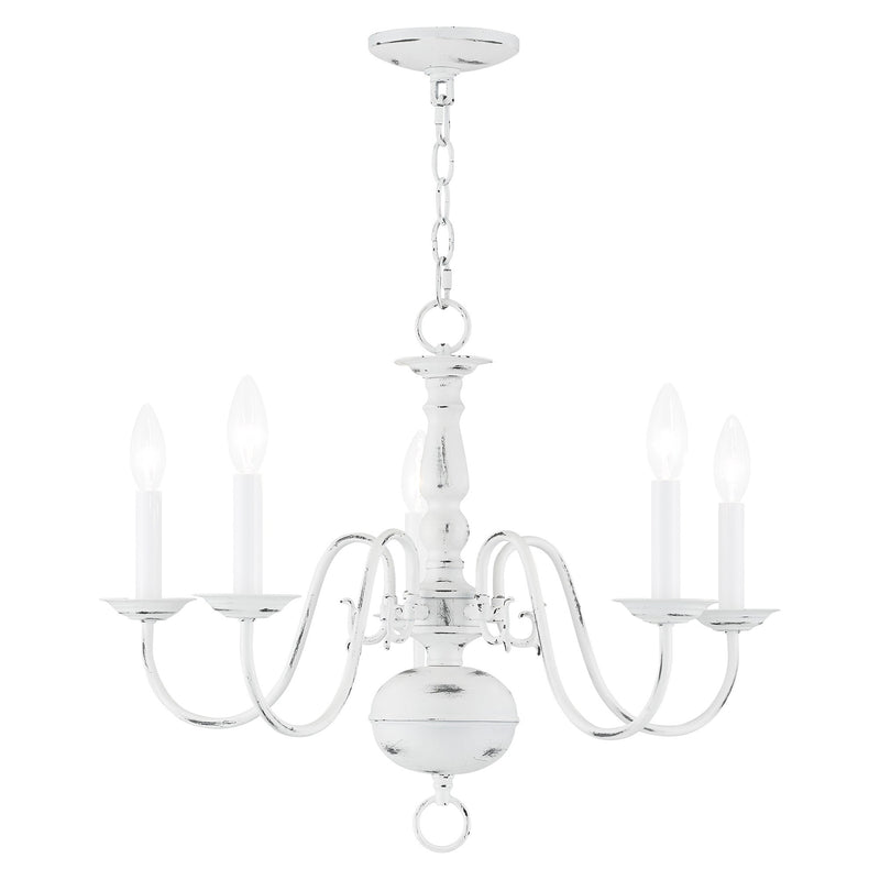 Williamsburgh 5-Light Chandelier in Antique White