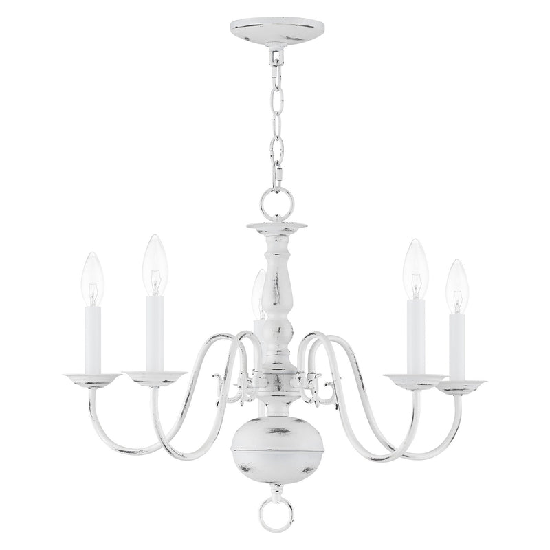 Williamsburgh 5-Light Chandelier in Antique White