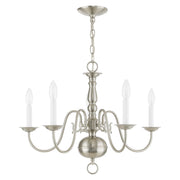 Williamsburgh 5-Light Chandelier in Brushed Nickel