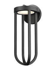 Leland 1 Light 9" Outdoor Wall Light in Sand Black