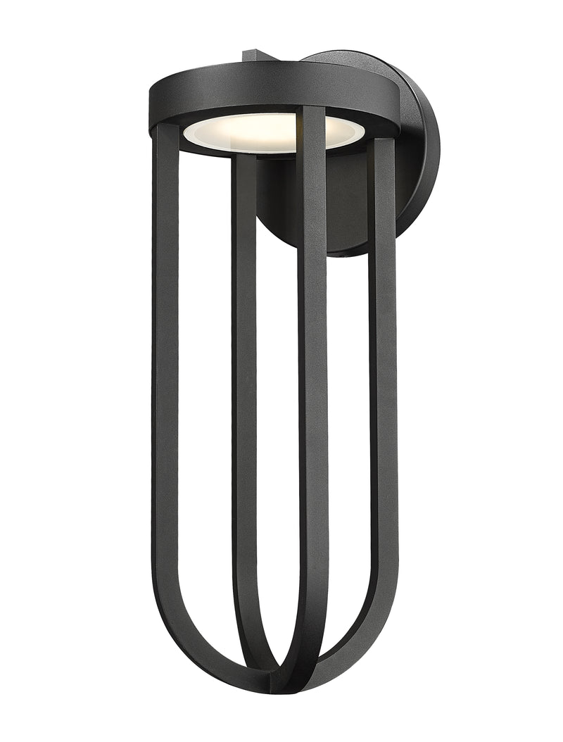 Leland 1 Light 9" Outdoor Wall Light in Sand Black