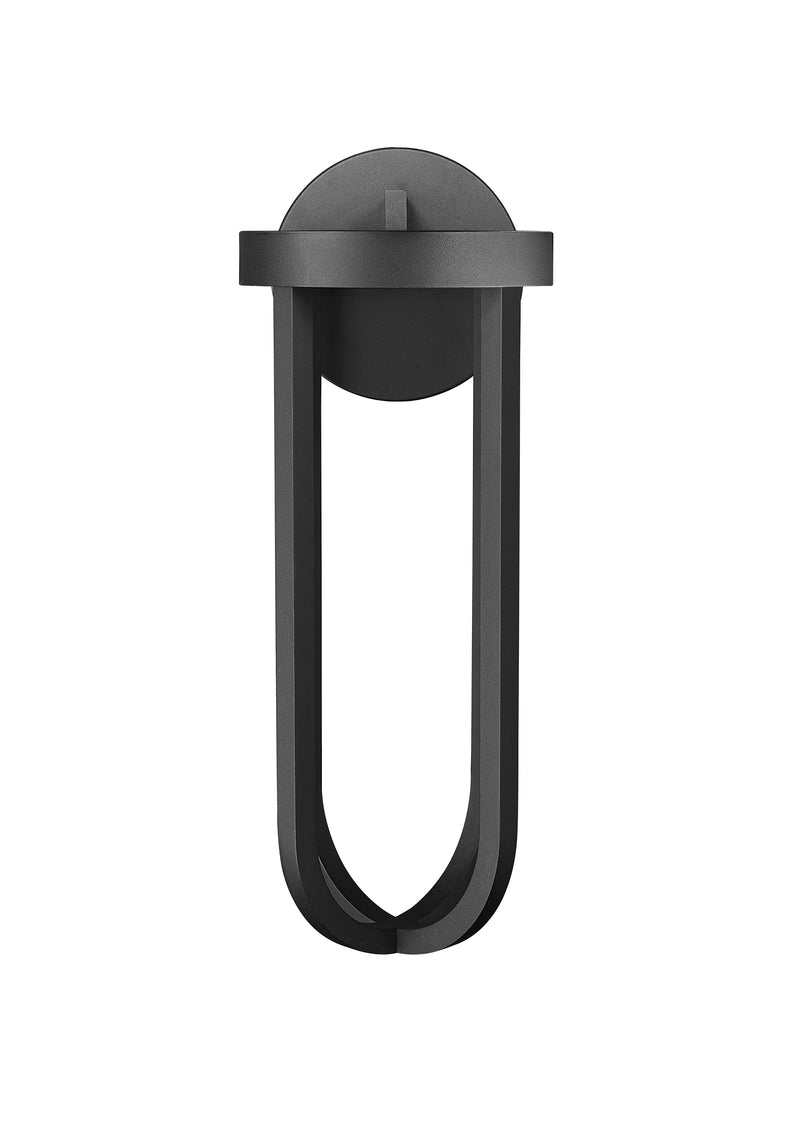 Leland 1 Light 9" Outdoor Wall Light in Sand Black