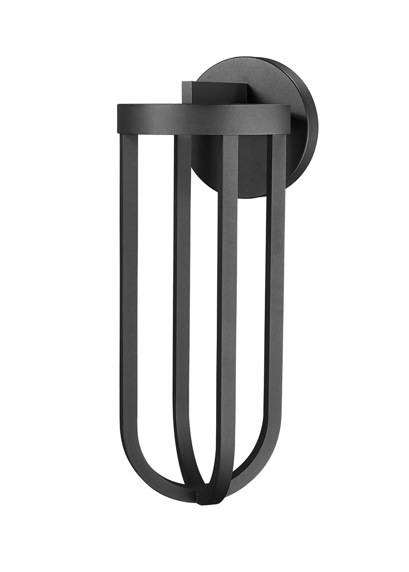 Leland 1 Light 9" Outdoor Wall Light in Sand Black