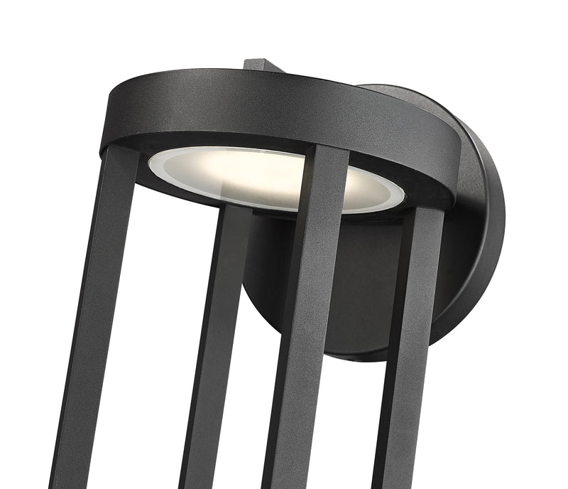 Leland 1 Light 9" Outdoor Wall Light in Sand Black