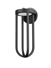 Leland 1 Light 9" Outdoor Wall Light in Sand Black