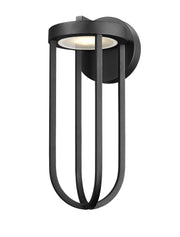 Leland 1 Light 7" Outdoor Wall Light in Sand Black