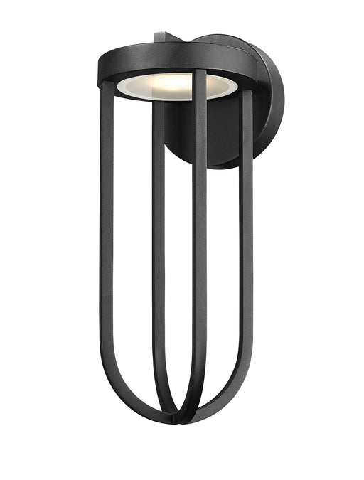 Leland 1 Light 7" Outdoor Wall Light in Sand Black