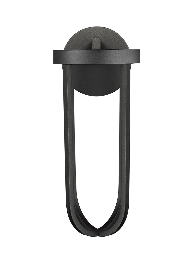 Leland 1 Light 7" Outdoor Wall Light in Sand Black