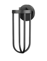 Leland 1 Light 7" Outdoor Wall Light in Sand Black